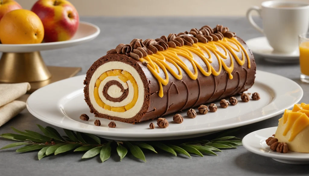 buche vanille mangue